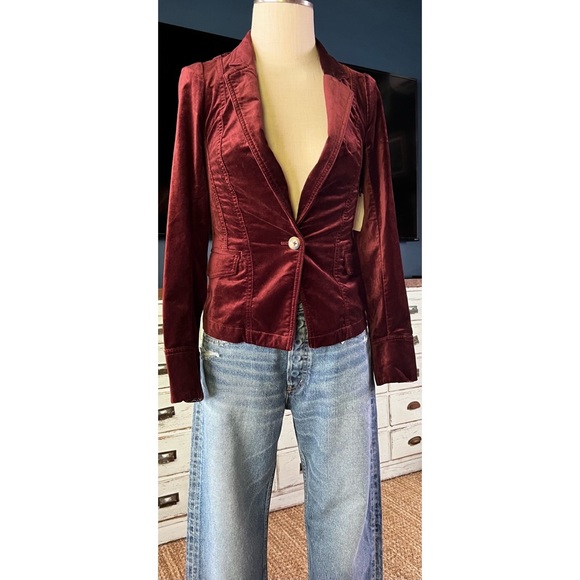 Anthropologie Velvet Blazer Size 6 RUNS SMALL - Picture 9 of 16